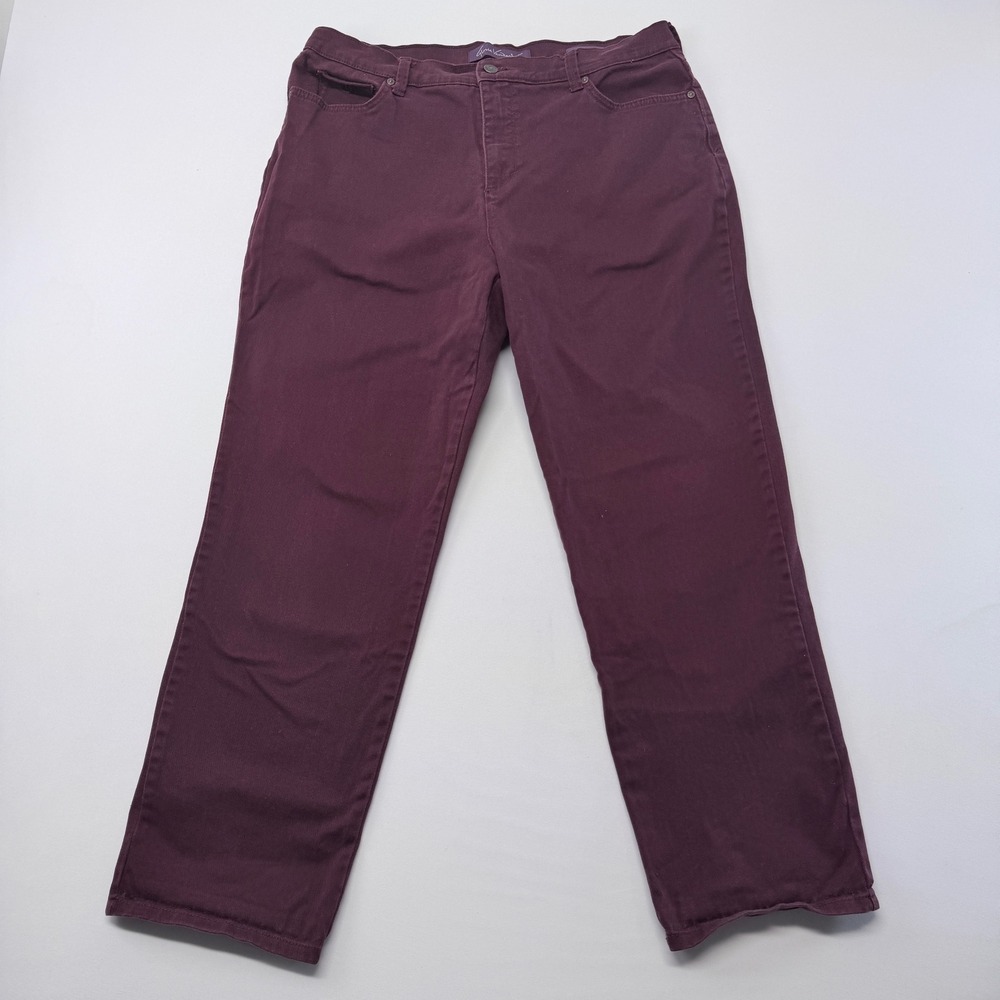 Gloria Vanderbilt Amanda Classic Tapered Jeans Plum Purple High Rise Pants